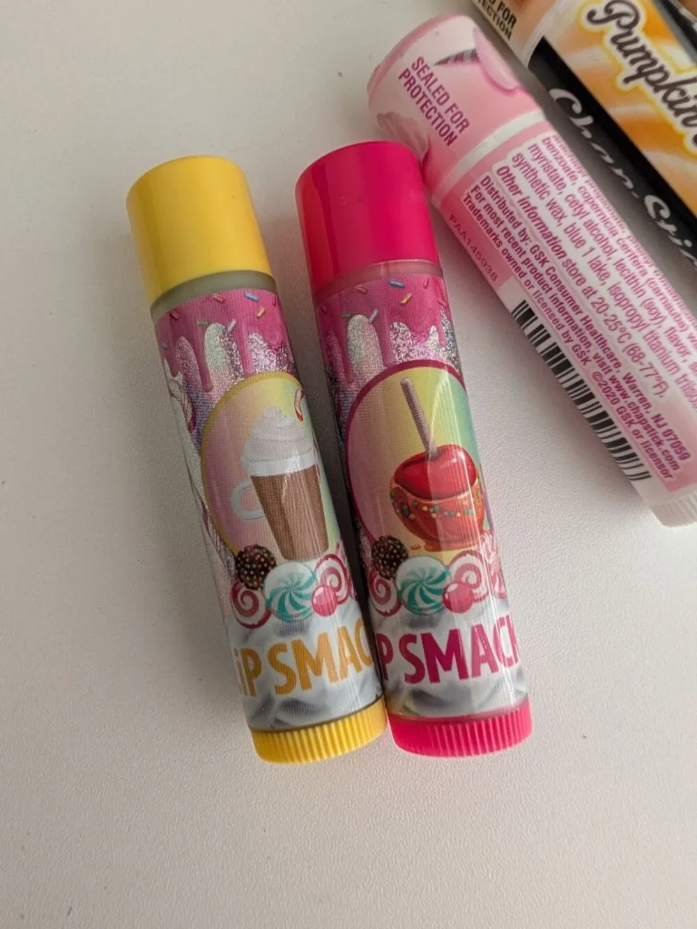 Chapstick Lip Balm Lip Smackers Lot Cotton Candy Pumpkin Pie Graham Cracker New